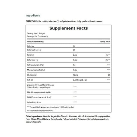 Nature's Bounty, Natures Bounty Odorless Fish Oil, 1200 mg, 60 tabs