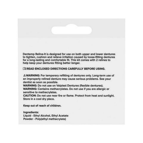 Kendall, D.O.C. Reline-It Denture Reliners, 2 each
