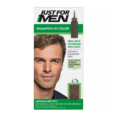 Just For Men, Shampoo In Hair Color Medium Brown, 1 Count