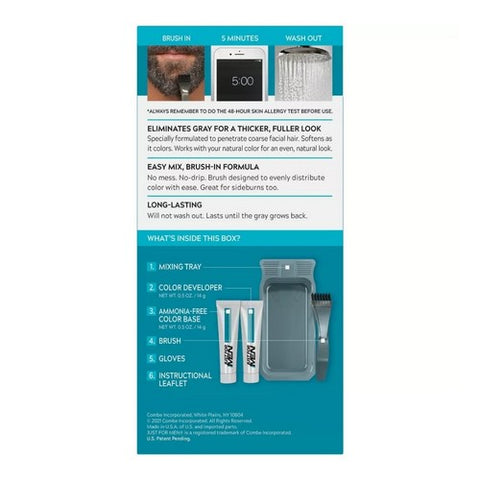 Just For Men, Color Gel Mustache Beard, Medium Brown 1 each