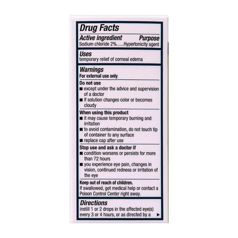 Bausch + Lomb, Bausch And Lomb Muro 128 2% Sterile Ophthalmic Eye Solution, 0.5 Oz