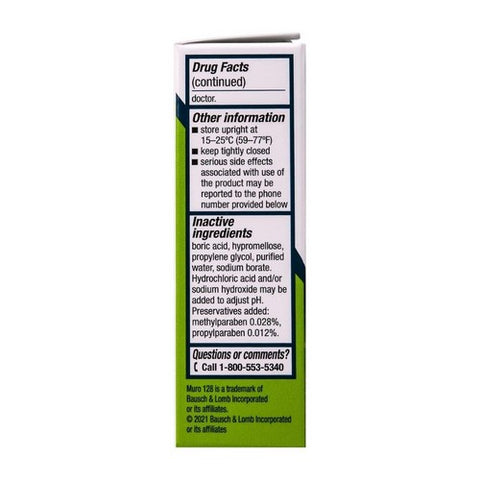 Bausch + Lomb, Bausch And Lomb Muro 128 2% Sterile Ophthalmic Eye Solution, 0.5 Oz