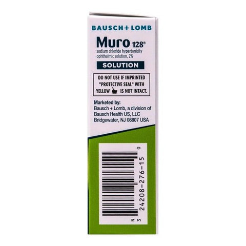 Bausch + Lomb, Bausch And Lomb Muro 128 2% Sterile Ophthalmic Eye Solution, 0.5 Oz