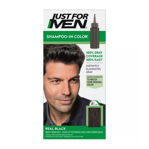 Just For Men, Shampoo-In Haircolor, Real Black 1 each
