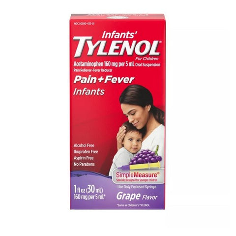 Tylenol, Infants Oral Suspension, Grape 1 Oz