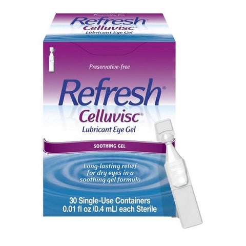 A&Z Pharmaceutical, Refresh Celluvisc Lubricant Eye Drops Single-Use Containers, Count of 30