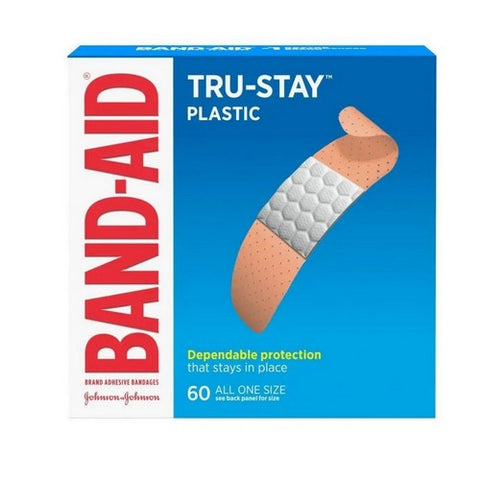 Band-Aid, Tru-Stay Plastic Adhesive Bandages, 60 each