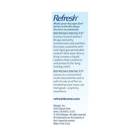Refresh, Contact Lens Comfort Moisture Drops, 12 ml