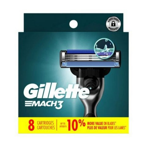 Gillette, Mach3 Cartridges, 8 each