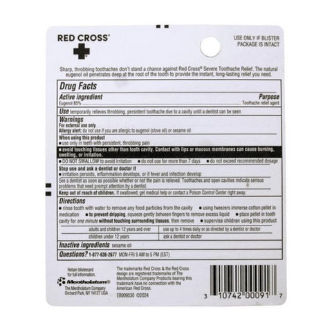 Mentholatum, Red Cross Complete Medication Kit For Toothache, 0.125 oz