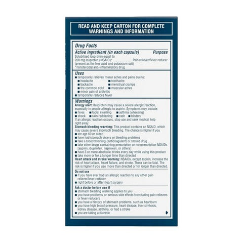 Advil, Advanced Medicine For Pain, 200 mg, 160 Liquid Filled Capsules
