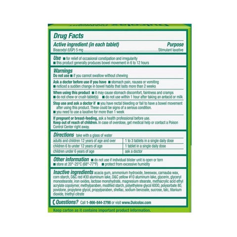 Dulcolax, Comfort Coated Laxative Tablets To Relieve Constipation, 10 tabs
