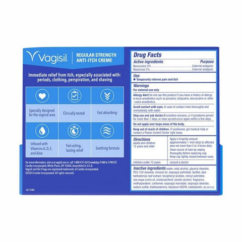Vagisil, Anti-Itch Creme Original Strength, 1 Oz