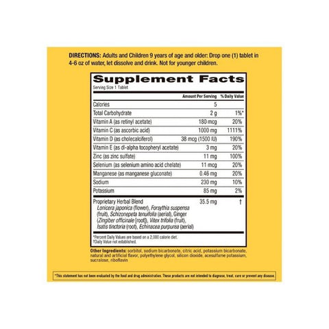Airborne, Effervescent Health Formula, Orange 10 tabs