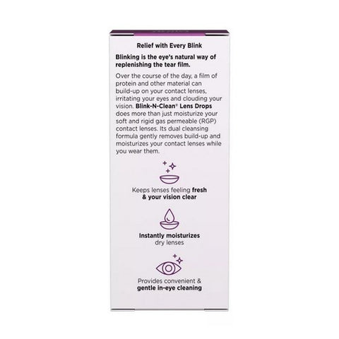 Complete, Blink-N-Clean Lens Drops For Soft Contact Lenses, 15 ml