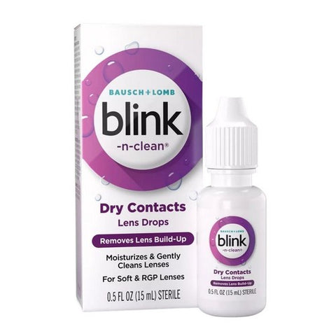 Complete, Blink-N-Clean Lens Drops For Soft Contact Lenses, 15 ml
