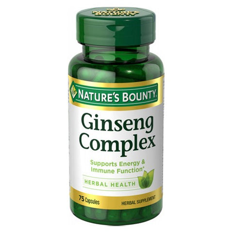 Nature's Bounty, Natures Bounty Ginseng Complex Plus Royal Jelly, 75 caps