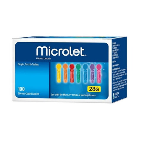 Microlet, Bayer Microlet Colored Lancets, Box Of 100