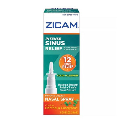 Zicam, Intense Sinus Relief No-Drip Liquid Nasal Gel, 0.5 oz