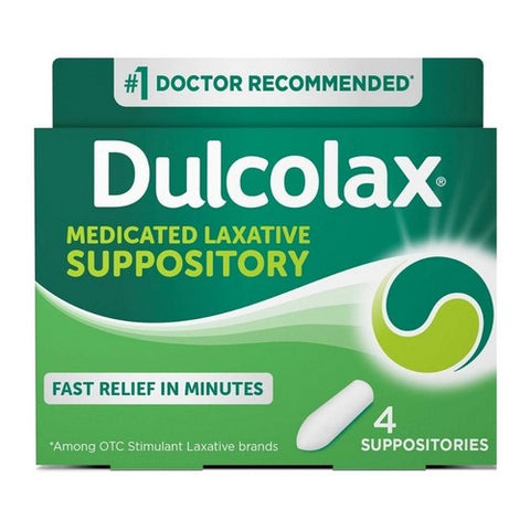 Dulcolax, Medicated Laxative Suppositories, 10 mg, 4 ct