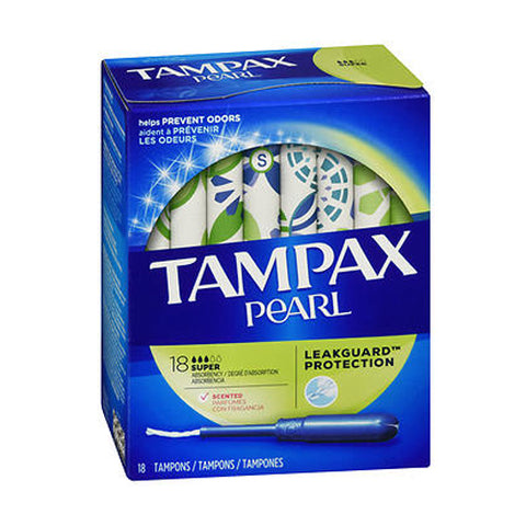 Tampax, Pearl Tampons With Plastic Applicators Super Absorbency, Fresh Scent 18 each