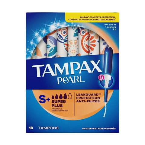 Tampax, Pearl Plastic Super Plus Tampons, Unscented 18 each