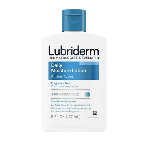 Lubriderm, Daily Moisture Lotion, Fragrance Free 6 oz