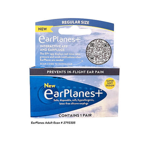 Earplanes, Earplugs Ear Protection From Flight Air And Noise Sound, 1 pair