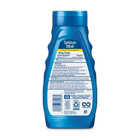 Selsun Blue, Dandruff Shampoo, Itchy Dry Scalp 11 oz