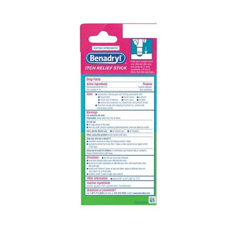 Benadryl, Itch Relief Stick Extra Strength, 0.47 oz
