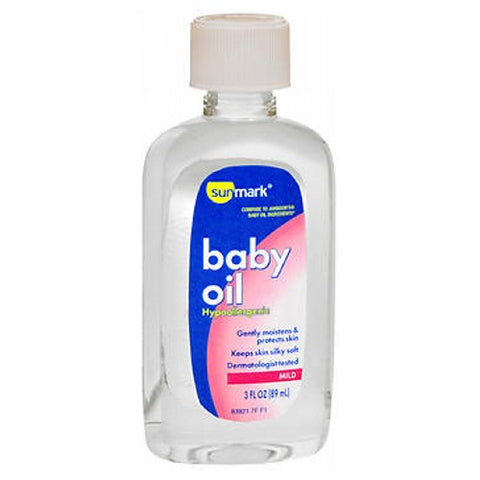 Sunmark, Baby Oil Hypoallergenic, 3 oz